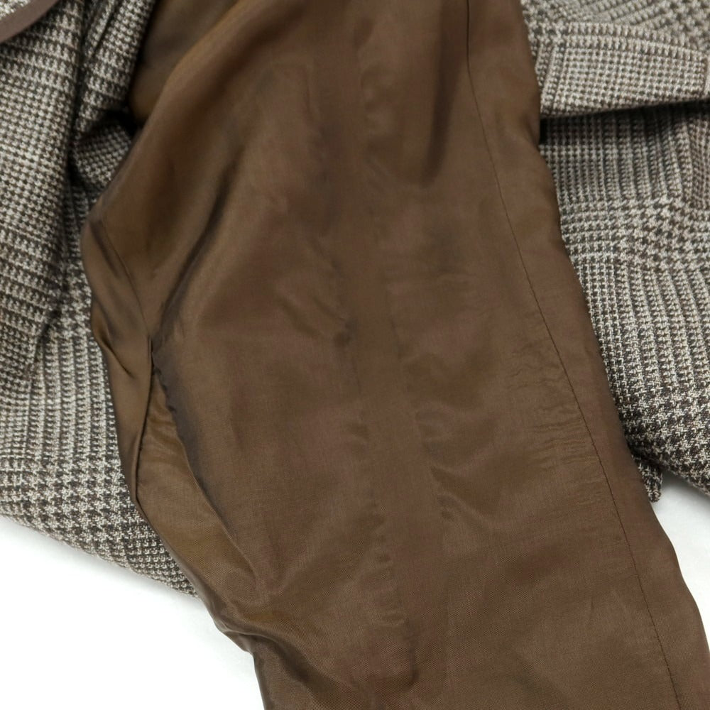 【中古】チルコロ1901 CIRCOLO 1901 ウールコットン グレンチェック 2B カジュアルジャケット ブラウンxグレー【 50 】【 状態ランクB 】【 メンズ 】