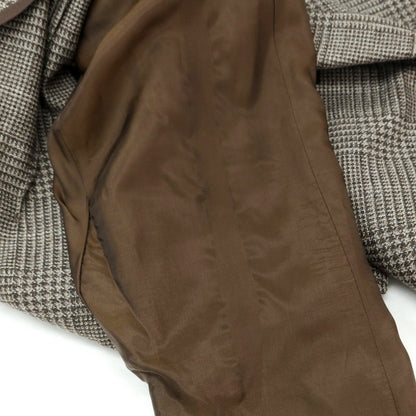 【中古】チルコロ1901 CIRCOLO 1901 ウールコットン グレンチェック 2B カジュアルジャケット ブラウンxグレー【 50 】【 状態ランクB 】【 メンズ 】