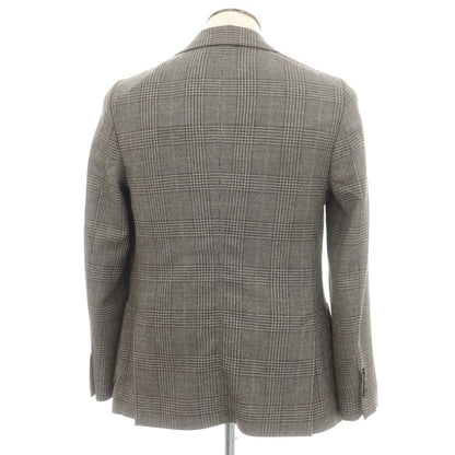 【中古】チルコロ1901 CIRCOLO 1901 ウールコットン グレンチェック 2B カジュアルジャケット ブラウンxグレー【 50 】【 状態ランクB 】【 メンズ 】