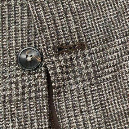 【中古】チルコロ1901 CIRCOLO 1901 ウールコットン グレンチェック 2B カジュアルジャケット ブラウンxグレー【 50 】【 状態ランクB 】【 メンズ 】