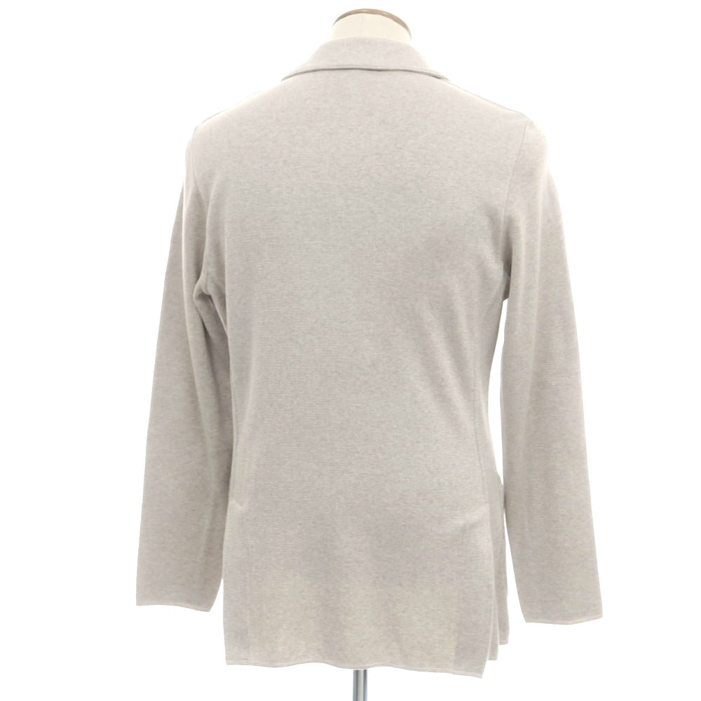 【中古】ラルディーニ LARDINI ハイゲージコットン ニットジャケット グレージュ【 M 】【 状態ランクA 】【 メンズ 】