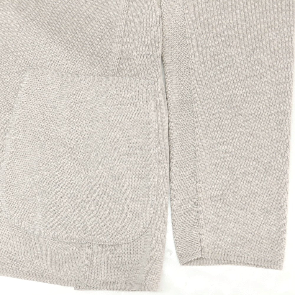 【中古】ラルディーニ LARDINI ハイゲージコットン ニットジャケット グレージュ【 M 】【 状態ランクA 】【 メンズ 】