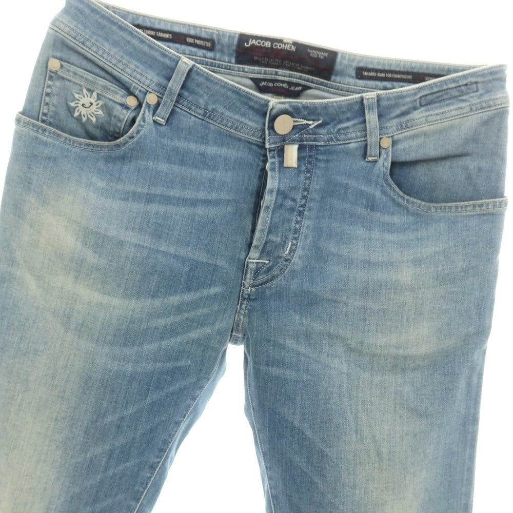 【中古】ヤコブコーエン JACOB COHEN J622 ストレッチ コットンポリエステル ジーンズ デニムパンツ ライトブルー【 33 】【 状態ランクB 】【 メンズ 】