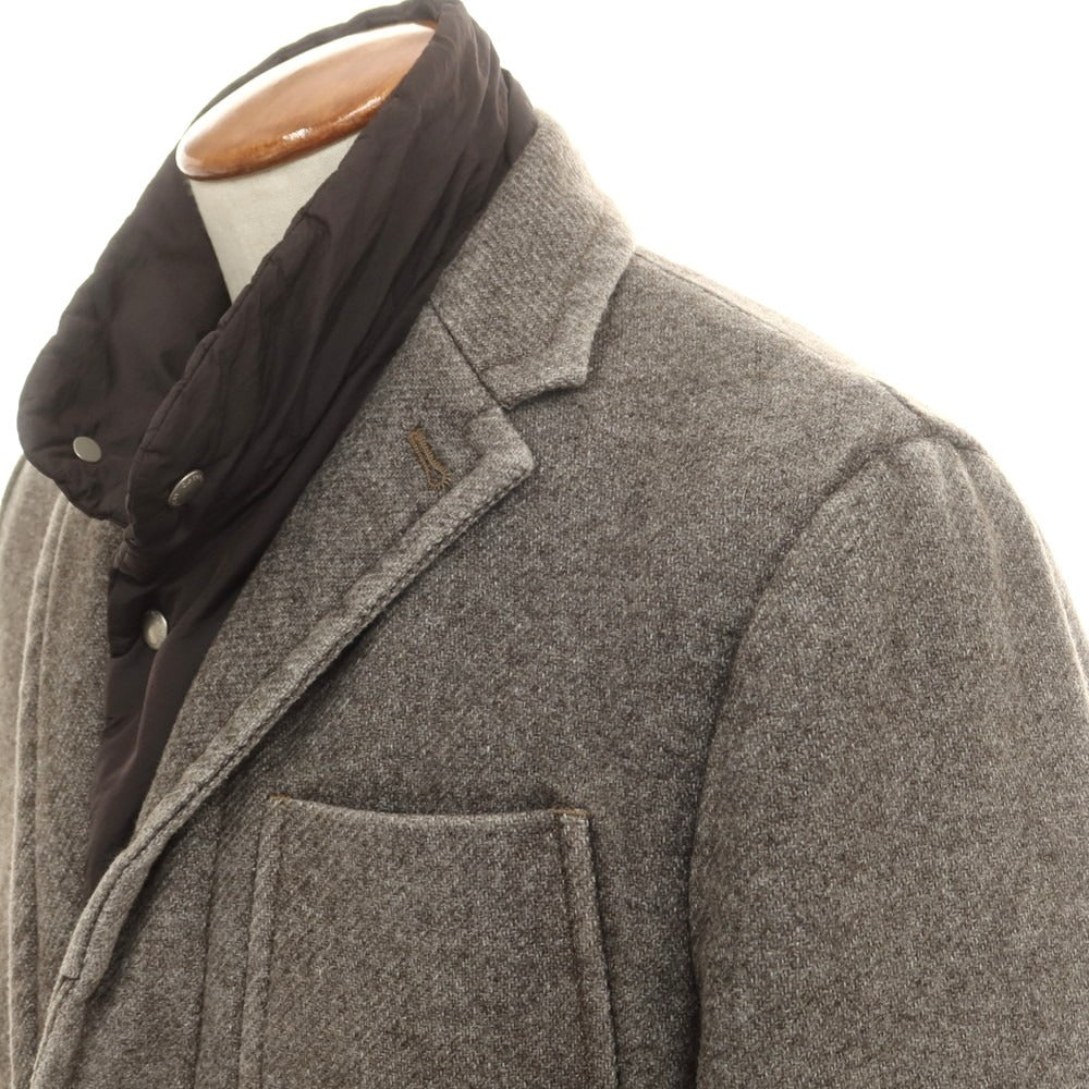 【中古】シーピーカンパニー C.P.Company ウールポリエステル 中綿 チェスターフィールドコート グレイッシュブラウン【 46 】【 状態ランクC 】【 メンズ 】