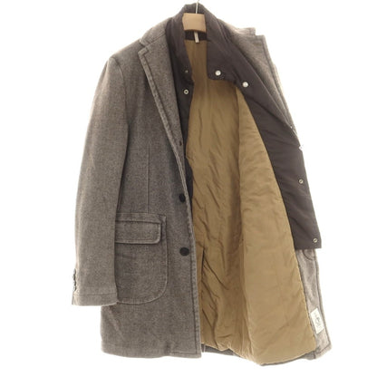 【中古】シーピーカンパニー C.P.Company ウールポリエステル 中綿 チェスターフィールドコート グレイッシュブラウン【 46 】【 状態ランクC 】【 メンズ 】