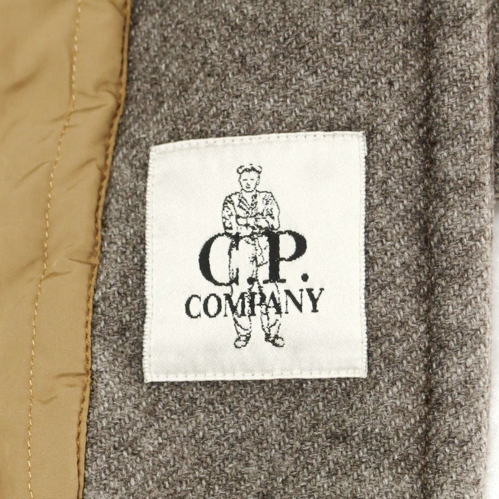 【中古】シーピーカンパニー C.P.Company ウールポリエステル 中綿 チェスターフィールドコート グレイッシュブラウン【 46 】【 状態ランクC 】【 メンズ 】