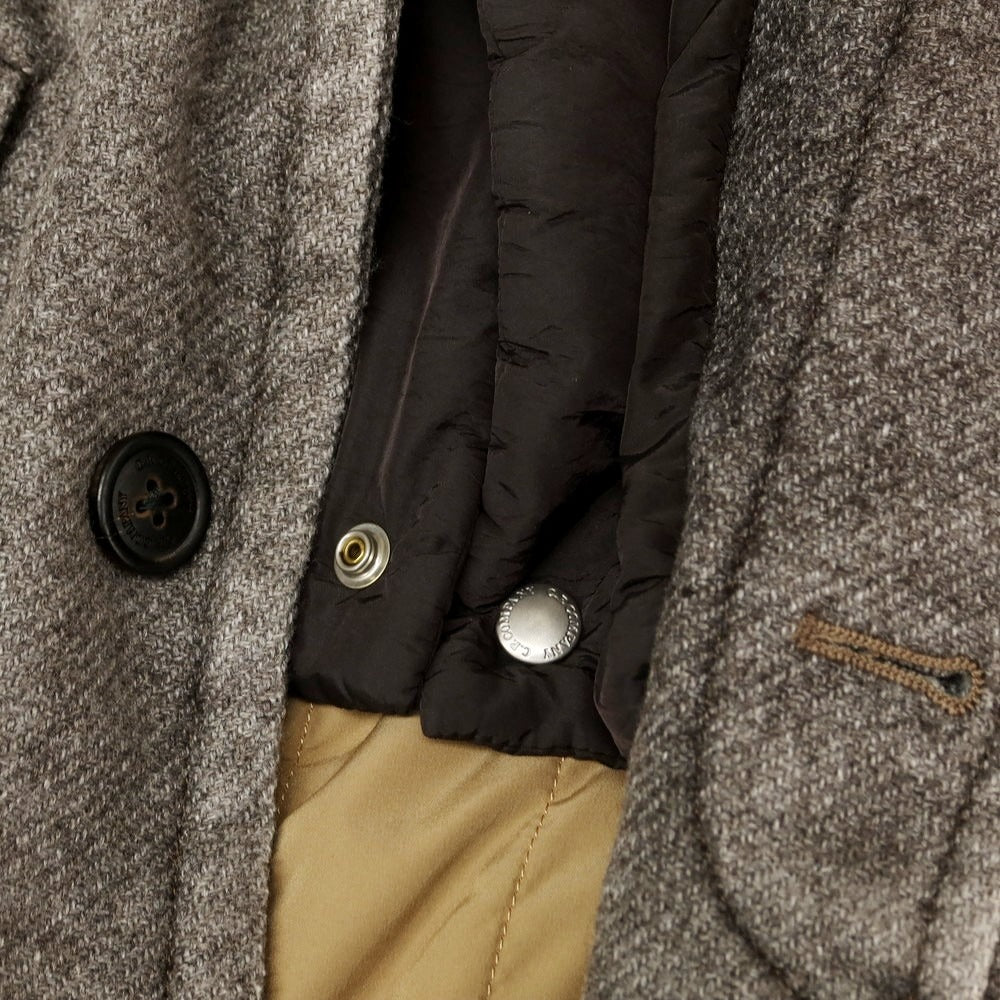 【中古】シーピーカンパニー C.P.Company ウールポリエステル 中綿 チェスターフィールドコート グレイッシュブラウン【 46 】【 状態ランクC 】【 メンズ 】