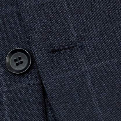 【中古】リングヂャケット RING JACKET ウール チェック 3つボタンスーツ グレイッシュネイビー【 44 】【 状態ランクC 】【 メンズ 】