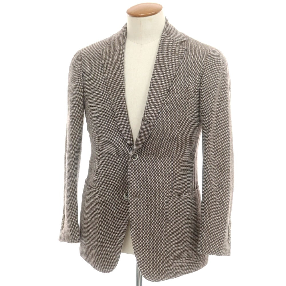 【中古】リングヂャケット RING JACKET ウールシルクリネン テーラードジャケット ブラウン系【 46 】【 状態ランクC 】【 メンズ 】