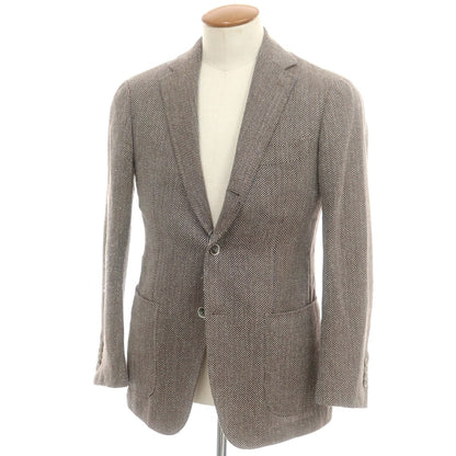 【中古】リングヂャケット RING JACKET ウールシルクリネン テーラードジャケット ブラウン系【 46 】【 状態ランクC 】【 メンズ 】