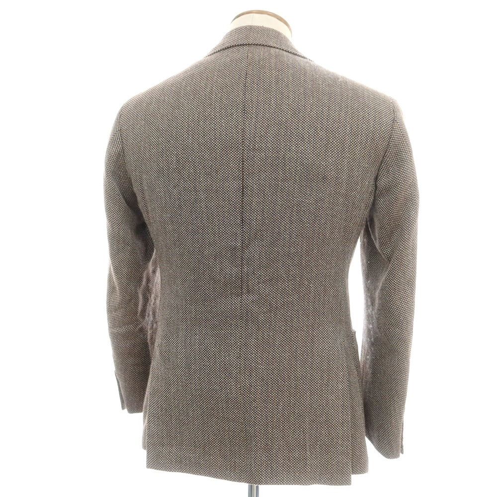 【中古】リングヂャケット RING JACKET ウールシルクリネン テーラードジャケット ブラウン系【 46 】【 状態ランクC 】【 メンズ 】