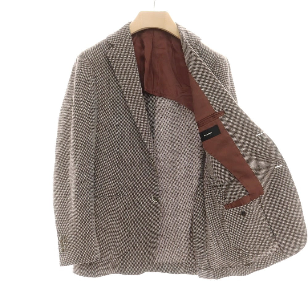 【中古】リングヂャケット RING JACKET ウールシルクリネン テーラードジャケット ブラウン系【 46 】【 状態ランクC 】【 メンズ 】