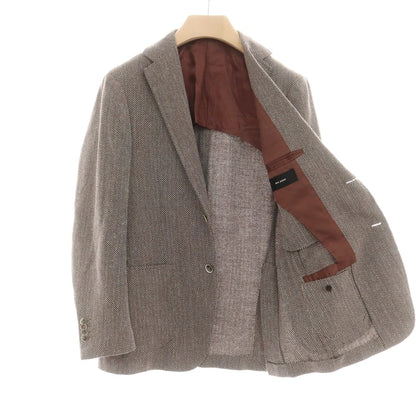 【中古】リングヂャケット RING JACKET ウールシルクリネン テーラードジャケット ブラウン系【 46 】【 状態ランクC 】【 メンズ 】