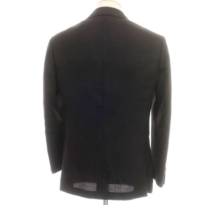 【中古】リングヂャケット RING JACKET ウール チェック テーラードジャケット ダークブラウンxブラック【 44 】【 状態ランクC 】【 メンズ 】