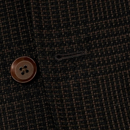 【中古】リングヂャケット RING JACKET ウール チェック テーラードジャケット ダークブラウンxブラック【 44 】【 状態ランクC 】【 メンズ 】