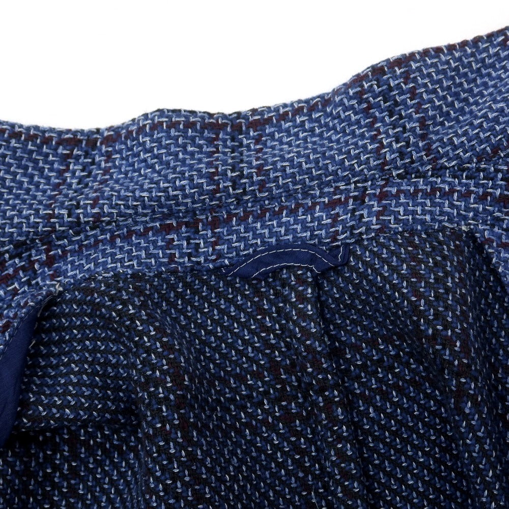 【中古】エルビーエム1911 L.B.M.1911 コットンウールシルク チェック 2B カジュアルジャケット ブルーxパープル【 46 】【 状態ランクB 】【 メンズ 】