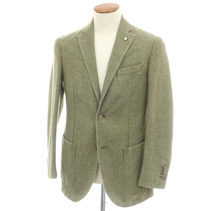 【中古】エルビーエム1911 L.B.M.1911 ウールポリエステル 2B カジュアルジャケット グラスグリーン【 46 】【 状態ランクB 】【 メンズ 】