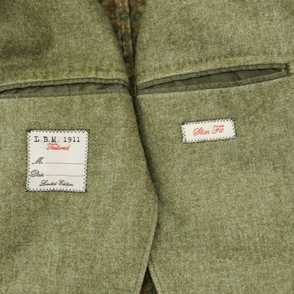 【中古】エルビーエム1911 L.B.M.1911 ウールポリエステル 2B カジュアルジャケット グラスグリーン【 46 】【 状態ランクB 】【 メンズ 】