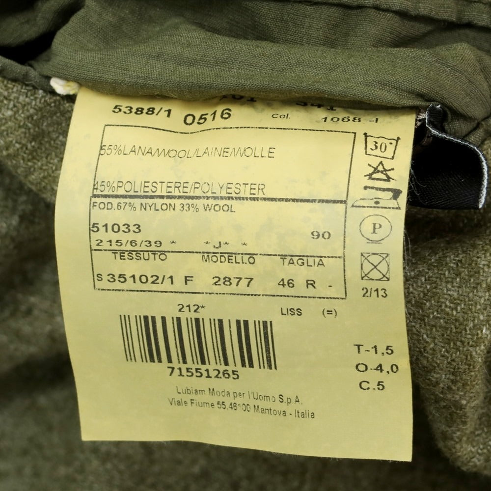 【中古】エルビーエム1911 L.B.M.1911 ウールポリエステル 2B カジュアルジャケット グラスグリーン【 46 】【 状態ランクB 】【 メンズ 】