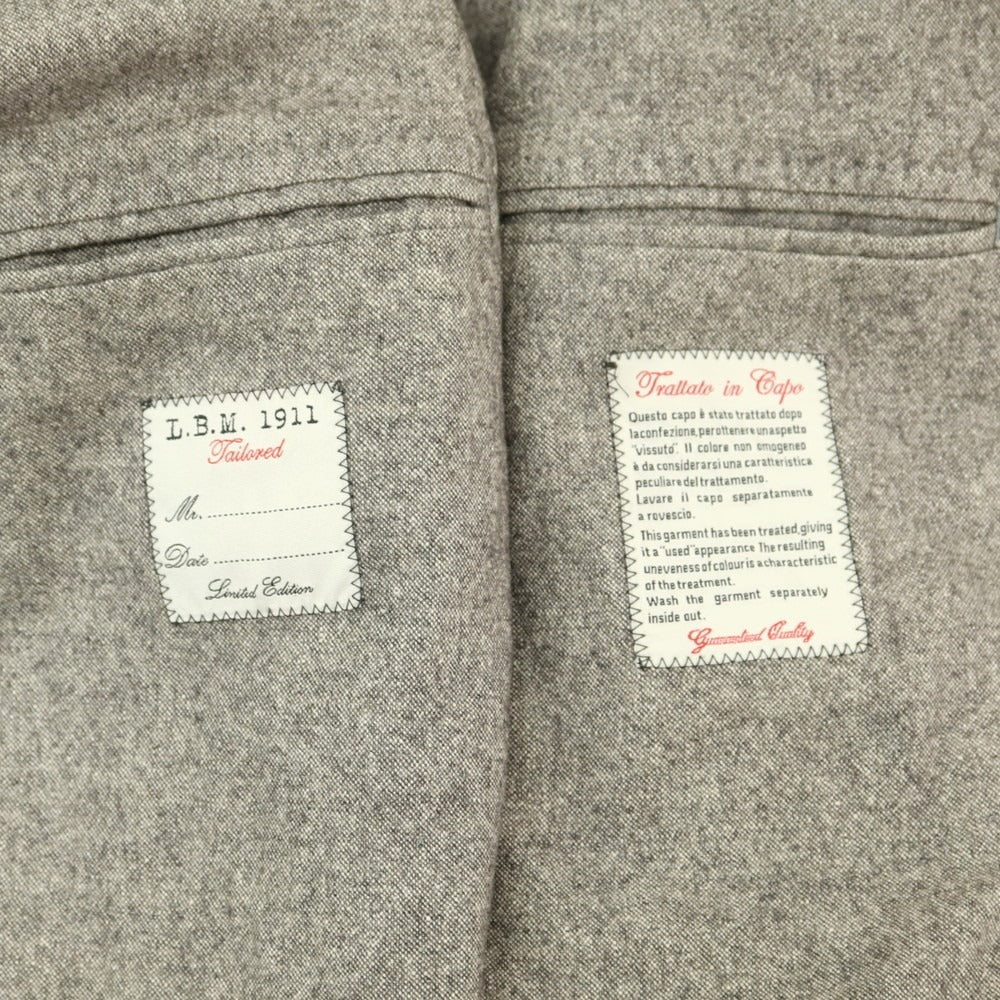 【中古】エルビーエム1911 L.B.M.1911 ウールシルクリネンカシミヤ 2B カジュアルジャケット グレー【 表記不明（M位） 】【 状態ランクC 】【 メンズ 】