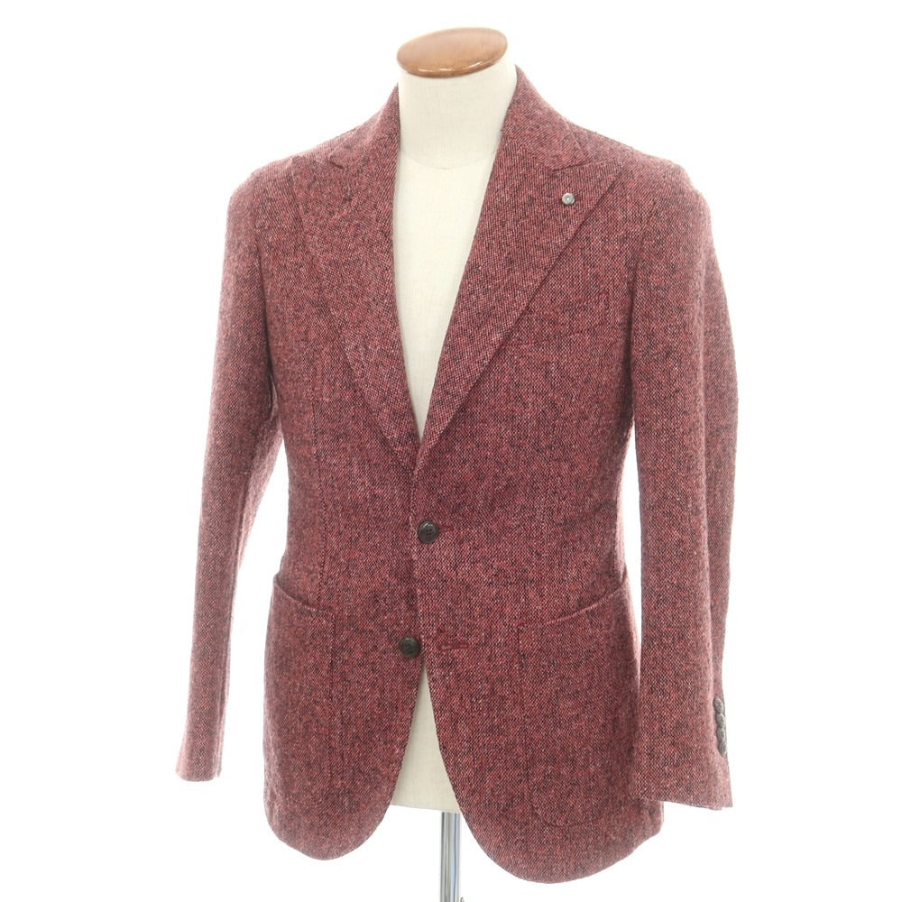 【中古】エルビーエム1911 L.B.M.1911 ウールアクリル 2B カジュアルジャケット レッドxブラック【 46 】【 状態ランクB 】【 メンズ 】