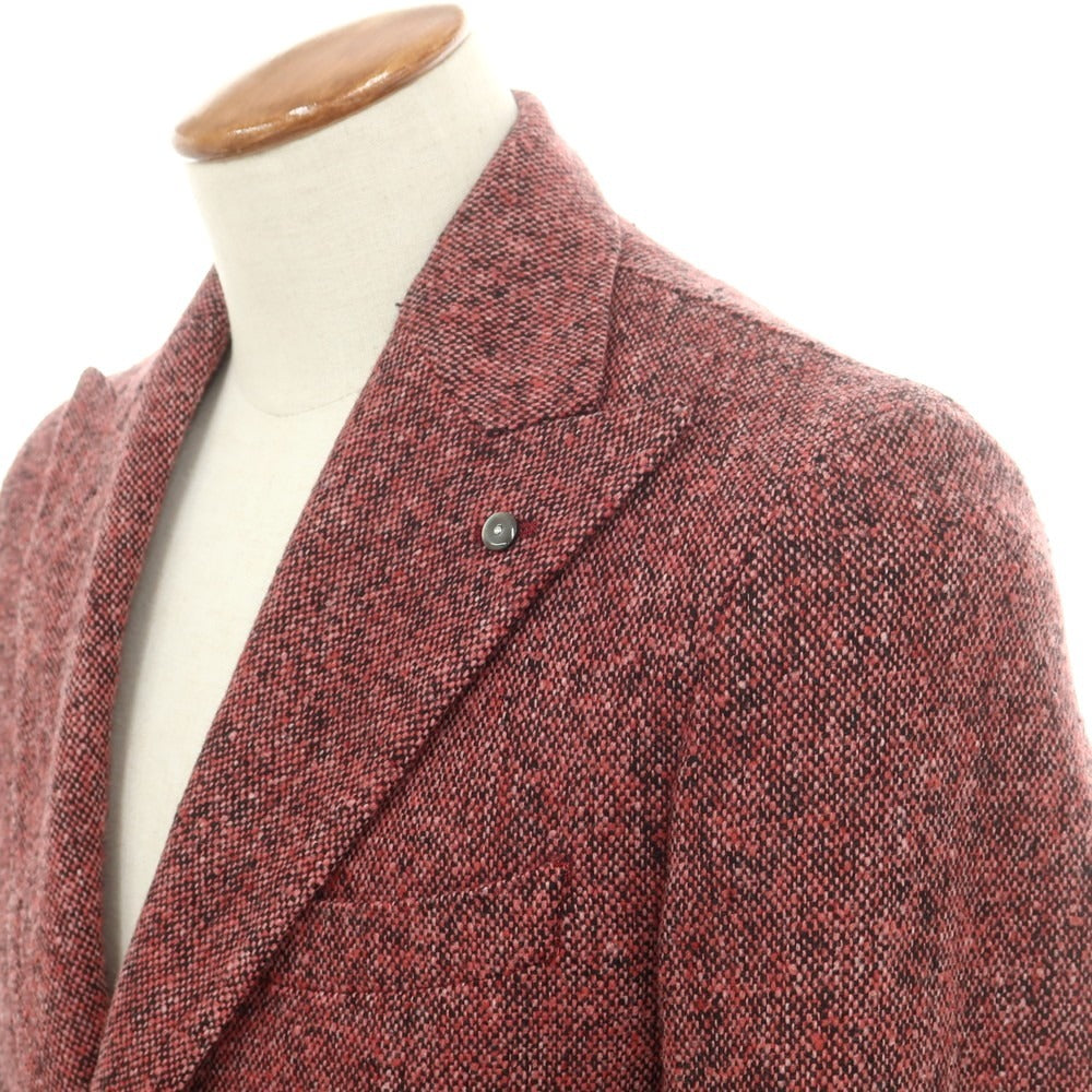 【中古】エルビーエム1911 L.B.M.1911 ウールアクリル 2B カジュアルジャケット レッドxブラック【 46 】【 状態ランクB 】【 メンズ 】