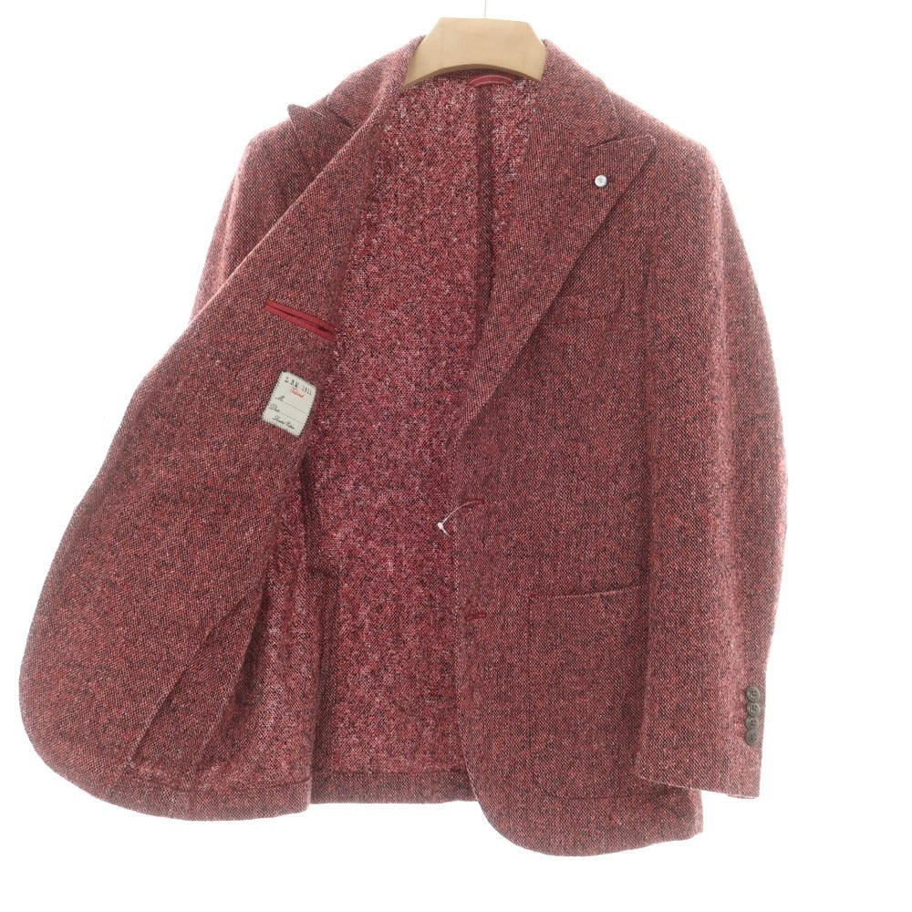 【中古】エルビーエム1911 L.B.M.1911 ウールアクリル 2B カジュアルジャケット レッドxブラック【 46 】【 状態ランクB 】【 メンズ 】