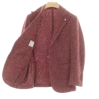 【中古】エルビーエム1911 L.B.M.1911 ウールアクリル 2B カジュアルジャケット レッドxブラック【 46 】【 状態ランクB 】【 メンズ 】