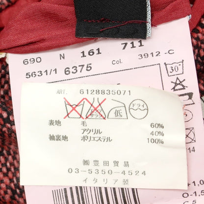 【中古】エルビーエム1911 L.B.M.1911 ウールアクリル 2B カジュアルジャケット レッドxブラック【 46 】【 状態ランクB 】【 メンズ 】