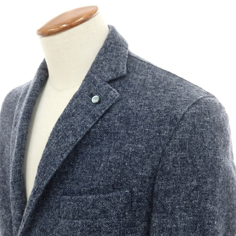 【中古】エルビーエム1911 L.B.M.1911 ウールポリエステル 2B カジュアルジャケット ネイビーxグレー【 46 】【 状態ランクB 】【 メンズ 】
