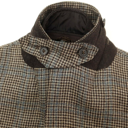 【中古】エルビーエム1911 L.B.M.1911 ウール チェック 2B カジュアルジャケット ブラウンxベージュ【 46 】【 状態ランクC 】【 メンズ 】