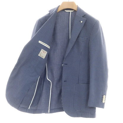 【中古】エルビーエム1911 L.B.M.1911 コットン 総柄 カジュアルジャケット ライトネイビーxホワイト【 46 】【 状態ランクC 】【 メンズ 】