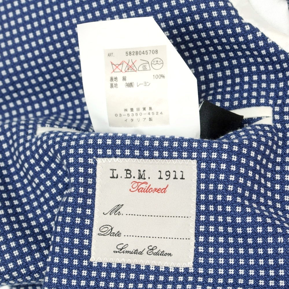 【中古】エルビーエム1911 L.B.M.1911 コットン 総柄 カジュアルジャケット ライトネイビーxホワイト【 46 】【 状態ランクC 】【 メンズ 】