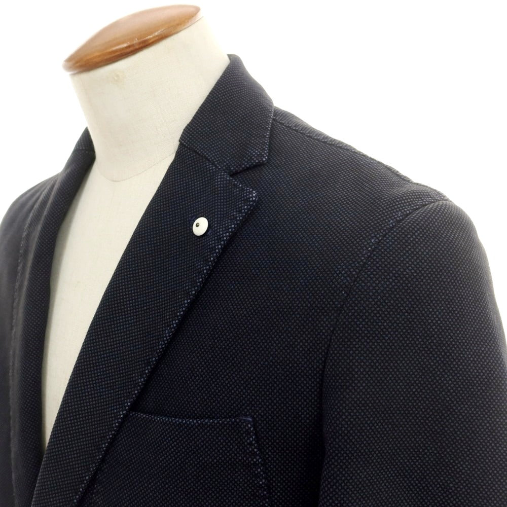 【中古】エルビーエム1911 L.B.M.1911 コットンレーヨンポリエステル カジュアルジャケット ブラック×ネイビー【 46 】【 状態ランクC 】【 メンズ 】