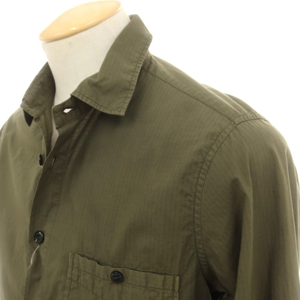 【中古】ストーンアイランド STONE ISLAND コットン カジュアルシャツ オリーブ【 S 】【 状態ランクC 】【 メンズ 】