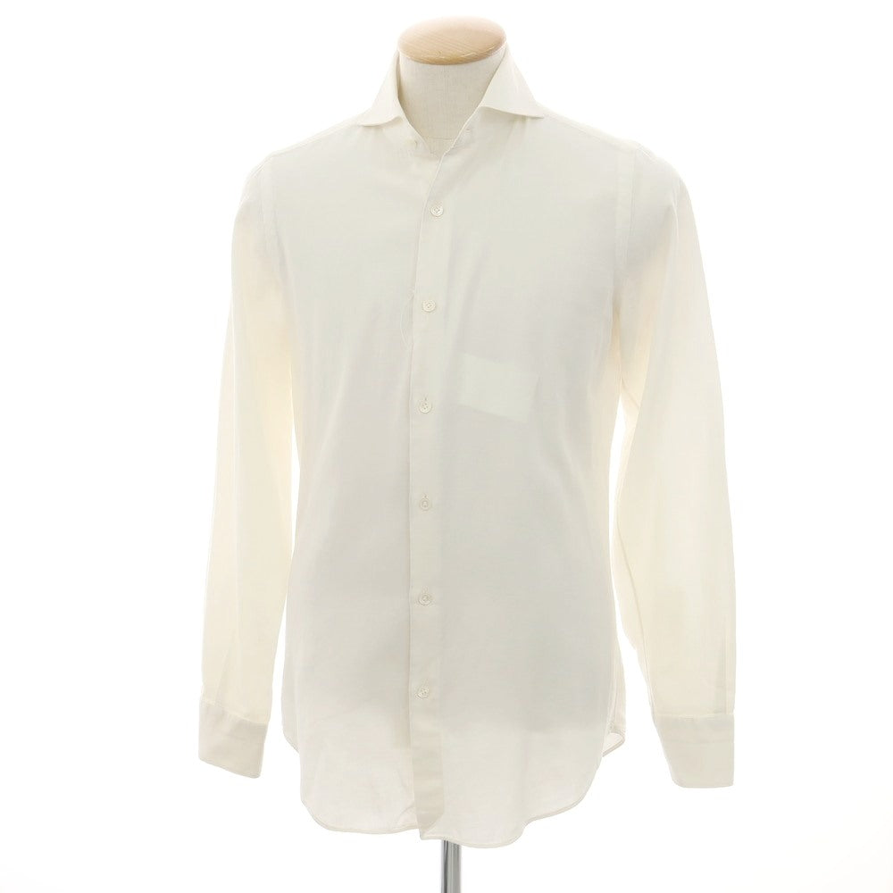 【中古】フラルボ FRALBO コットン ホリゾンタルカラー カジュアルシャツ ホワイト【 S 】【 状態ランクC 】【 メンズ 】
