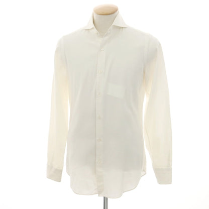 【中古】フラルボ FRALBO コットン ホリゾンタルカラー カジュアルシャツ ホワイト【 S 】【 状態ランクC 】【 メンズ 】