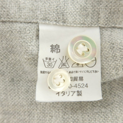 【中古】ジャンネット giannetto コットン カッタウェイ カジュアルシャツ ライトグレー【 37 】【 状態ランクC 】【 メンズ 】