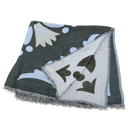 【中古】エルビーエム1911 L.B.M.1911 レーヨン ストール ライトグレーxブラック【 状態ランクC 】【 メンズ 】