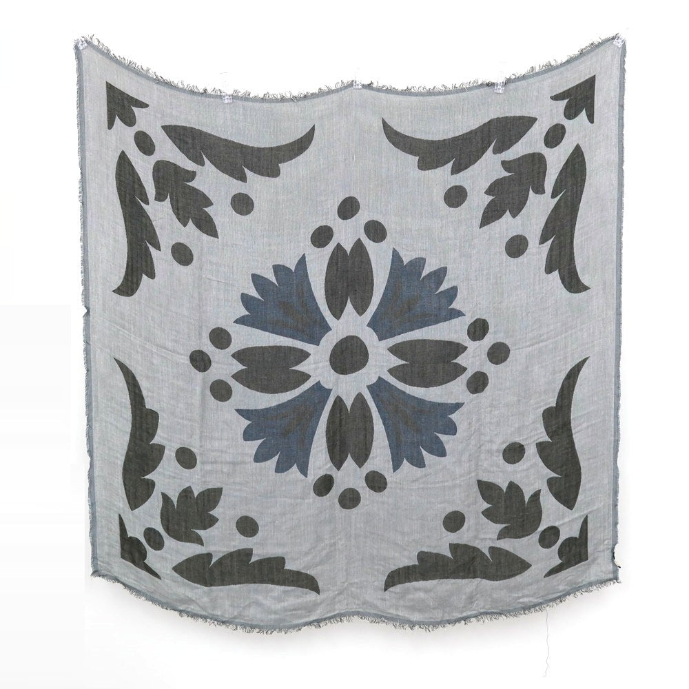 【中古】エルビーエム1911 L.B.M.1911 レーヨン ストール ライトグレーxブラック【 状態ランクC 】【 メンズ 】