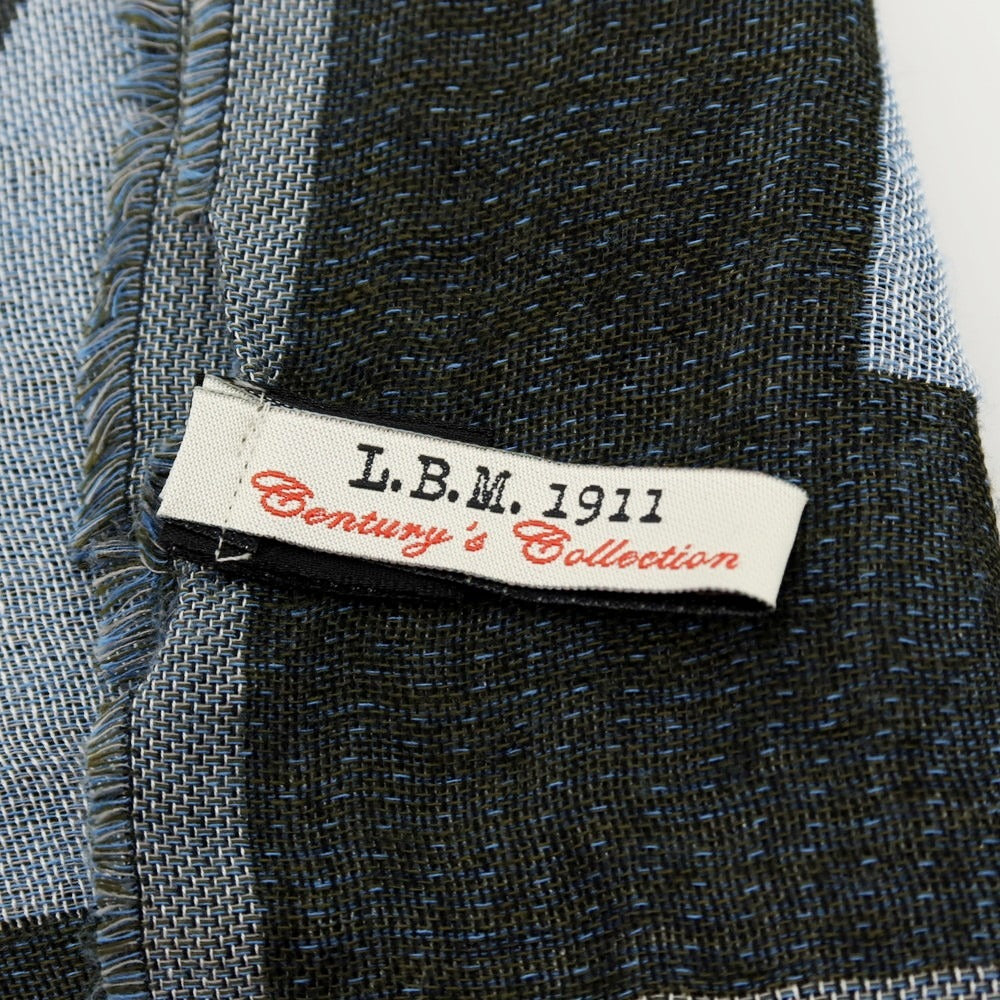 【中古】エルビーエム1911 L.B.M.1911 レーヨン ストール ライトグレーxブラック【 状態ランクC 】【 メンズ 】