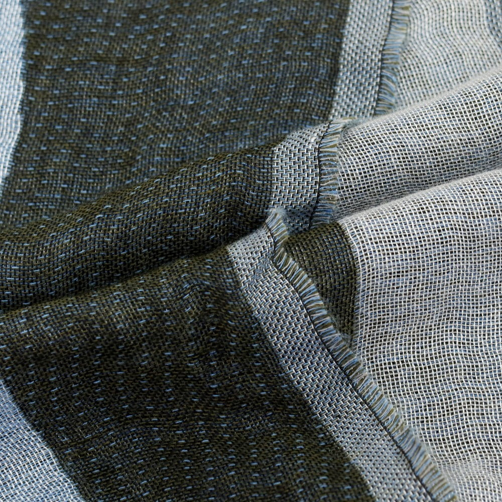 【中古】エルビーエム1911 L.B.M.1911 レーヨン ストール ライトグレーxブラック【 状態ランクC 】【 メンズ 】