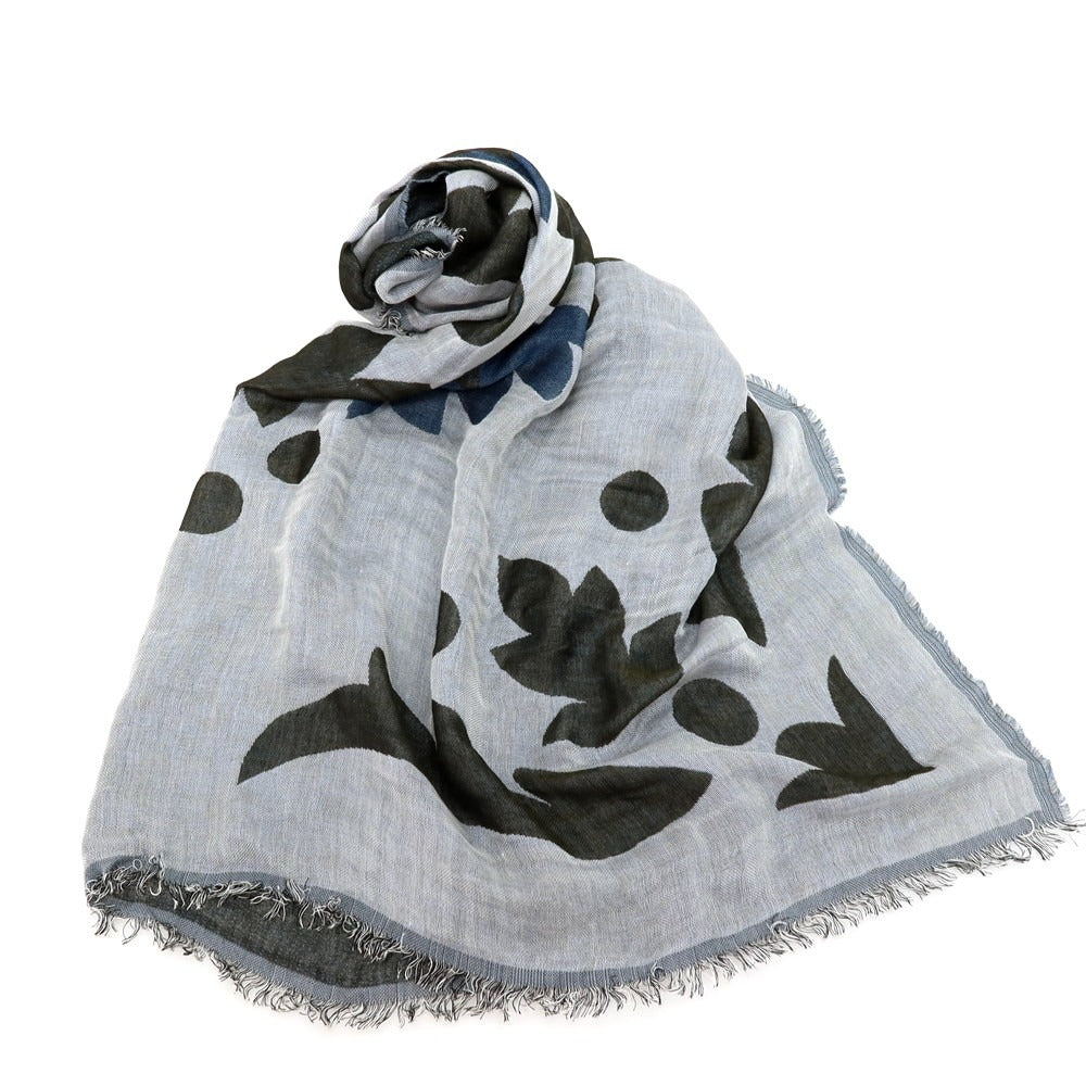 【中古】エルビーエム1911 L.B.M.1911 レーヨン ストール ライトグレーxブラック【 状態ランクC 】【 メンズ 】