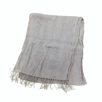 【中古】シーピーカンパニー C.P.Company リネン系 ストライプ ストール ライトグレー【 状態ランクC 】【 メンズ 】