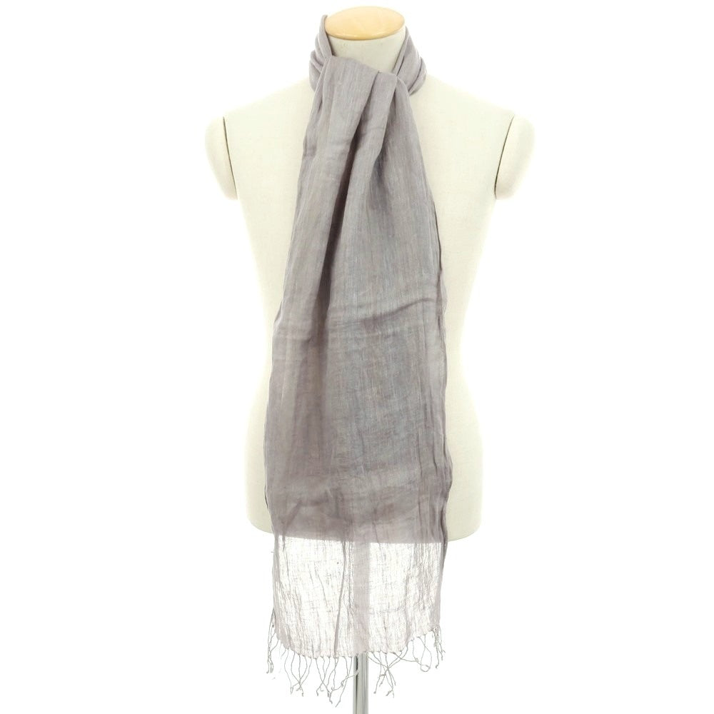 【中古】シーピーカンパニー C.P.Company リネン系 ストライプ ストール ライトグレー【 状態ランクC 】【 メンズ 】