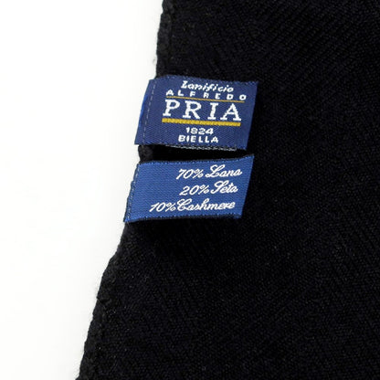 【中古】プリア PRIA ウールシルク ストール ブラック【 状態ランクC 】【 メンズ 】