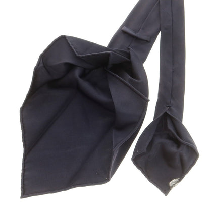 【中古】タイユアタイ TIE YOUR TIE セッテピエゲ シルクコットン 無地ネクタイ ネイビー【 状態ランクC 】【 メンズ 】
