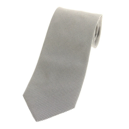 【中古】エルメネジルドゼニア Ermenegildo Zegna シルク ネクタイ ブラックxホワイト【 状態ランクB 】【 メンズ 】