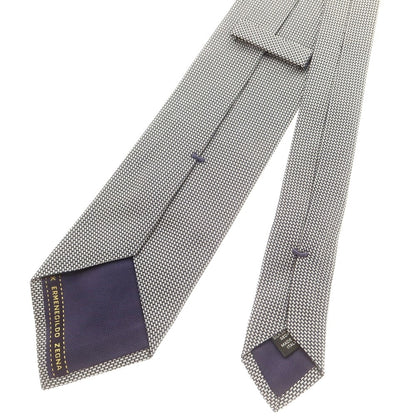 【中古】エルメネジルドゼニア Ermenegildo Zegna シルク ネクタイ ブラックxホワイト【 状態ランクB 】【 メンズ 】