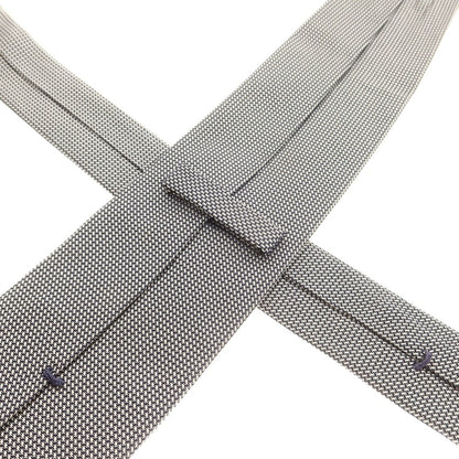 【中古】エルメネジルドゼニア Ermenegildo Zegna シルク ネクタイ ブラックxホワイト【 状態ランクB 】【 メンズ 】